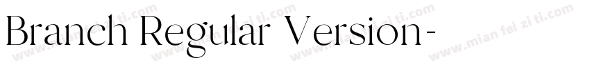 Branch Regular Version字体转换